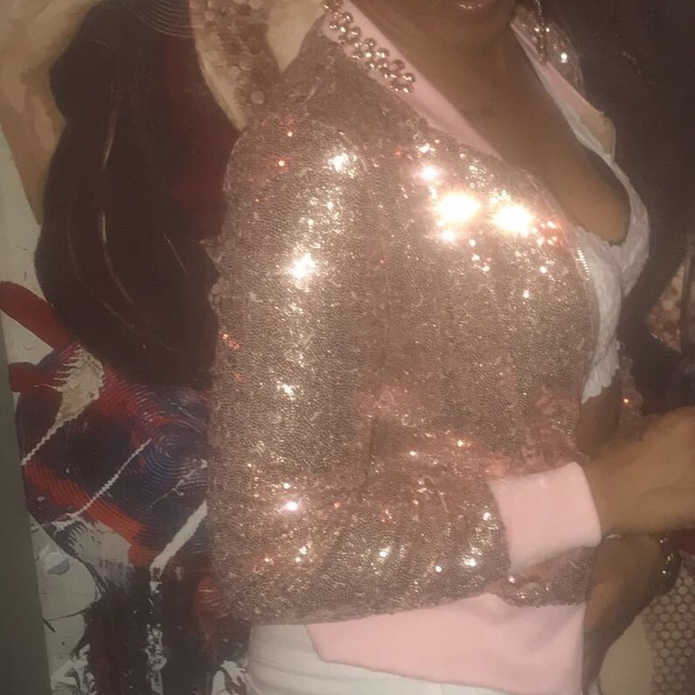 Pink glitter jacket